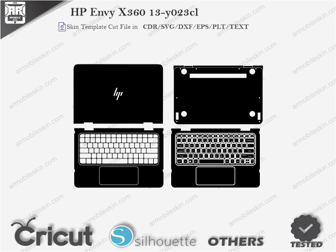 HP Envy X360 13-y023cl Skin Template Vector