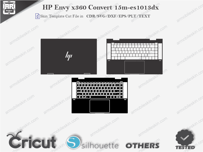 HP Envy x360 Convert 15m-es1013dx Skin Template Vector