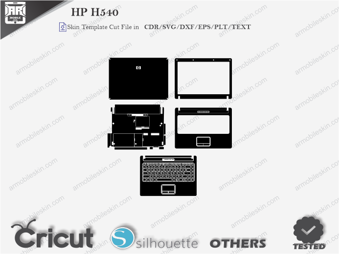 HP H540 Skin Template Vector