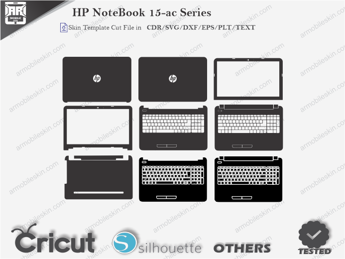 HP NoteBook 15-ac Series Skin Template Vector