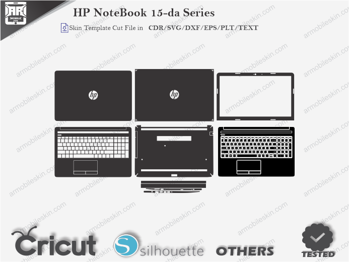 HP NoteBook 15-da Series Skin Template Vector