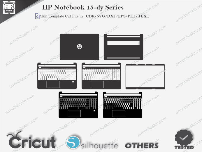 HP Notebook 15-dy Series Skin Template Vector