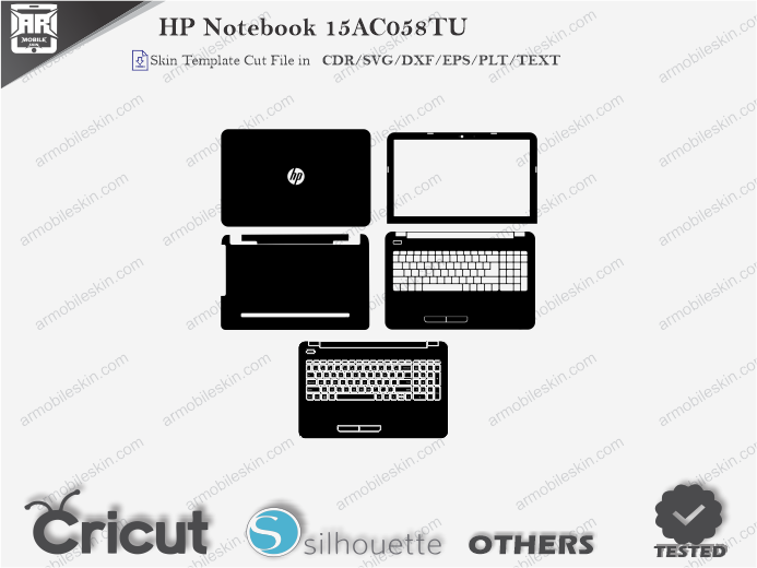 HP Notebook 15AC058TU Skin Template Vector