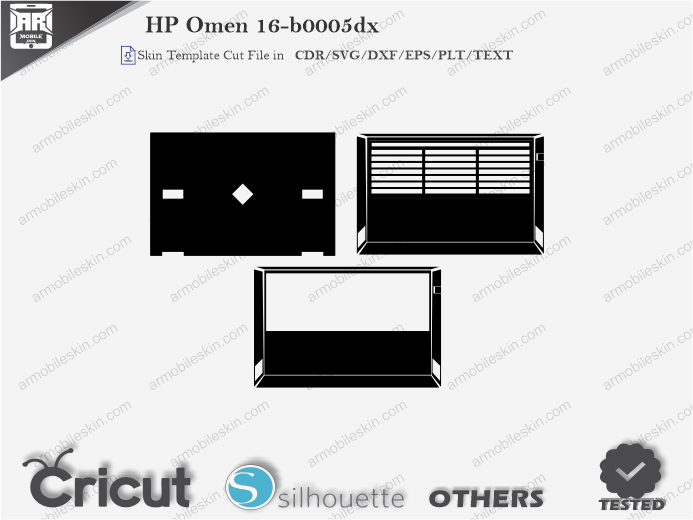 HP Omen 16-b0005dx Skin Template Vector