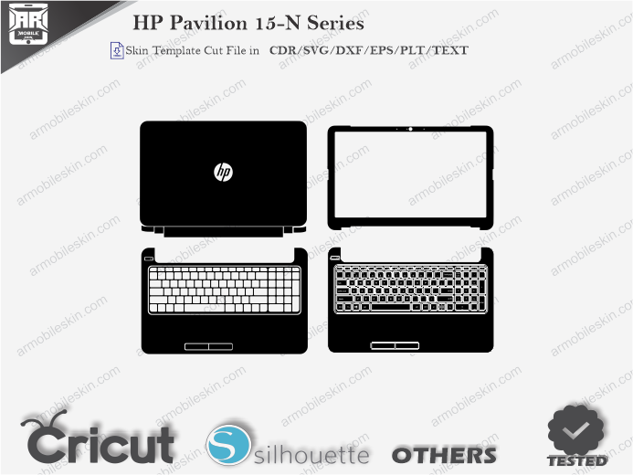 HP Pavilion 15-N Series Skin Template Vector