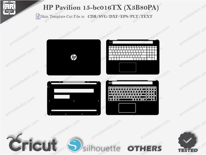 HP Pavilion 15-bc016TX (X3B80PA) Skin Template Vector