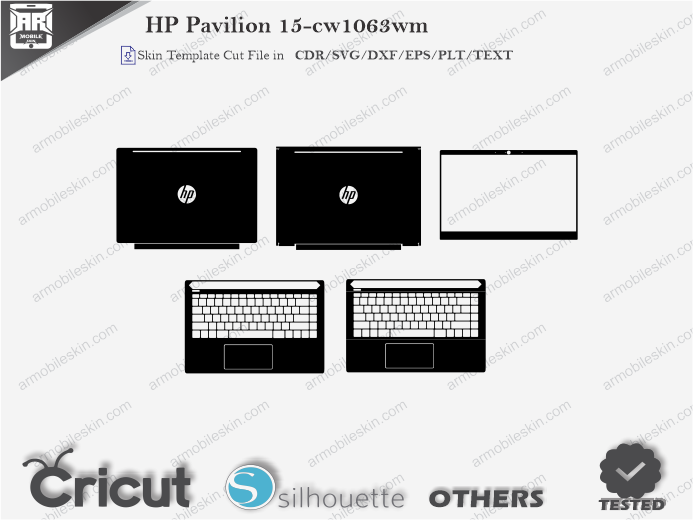 HP Pavilion 15-cw1063wm Skin Template Vector