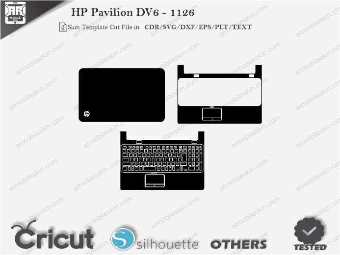 HP Pavilion DV6 - 1126 Skin Template Vector