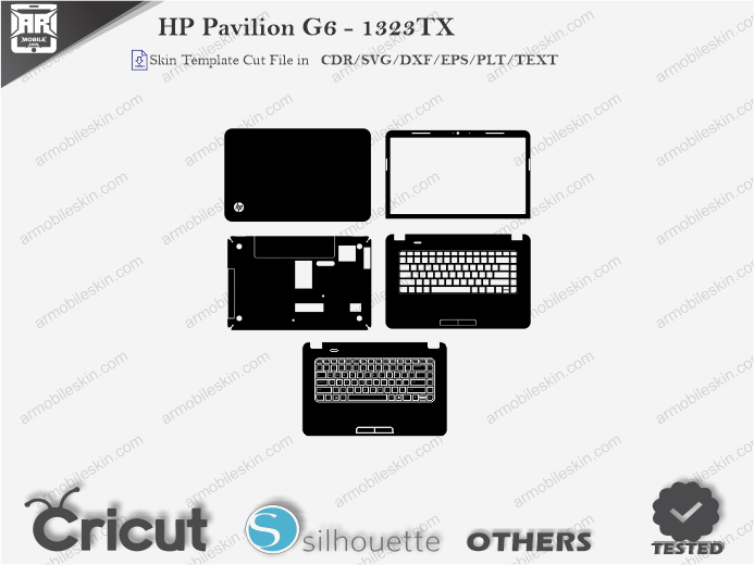 HP Pavilion G6 - 1323TX Skin Template Vector