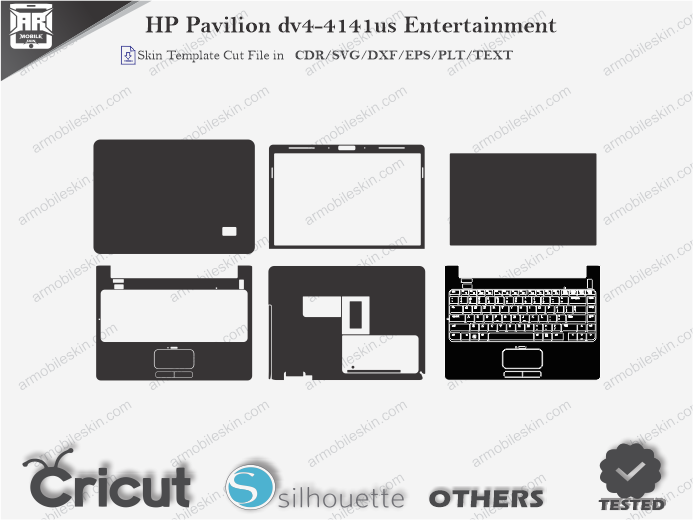 HP Pavilion dv4-4141us Entertainment Skin Template Vector