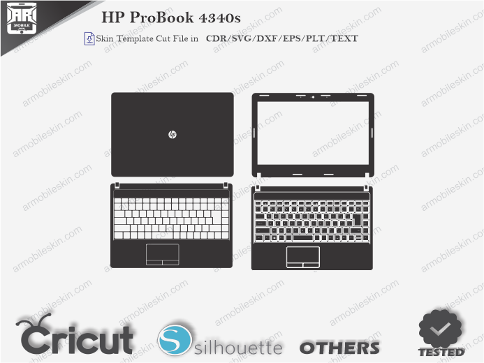 HP ProBook 4340s Skin Template Vector