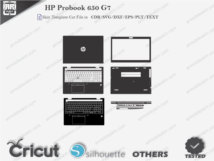 HP Probook 650 G7 Skin Template Vector