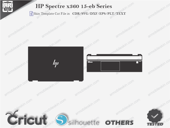 HP Spectre x360 15-eb Series Skin Template Vector