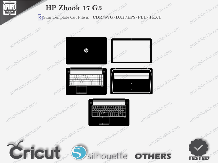 HP Zbook 17 G3 Skin Template Vector