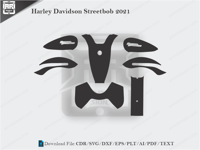 Harley Davidson Streetbob 2021 Wrap Skin Template