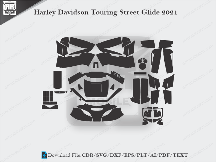 Harley Davidson Touring Street Glide 2021 Wrap Skin Template