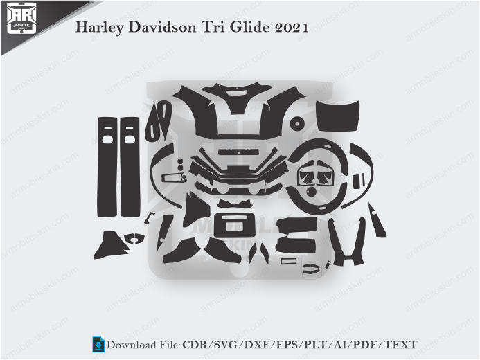 Harley Davidson Tri Glide 2021 Wrap Skin Template