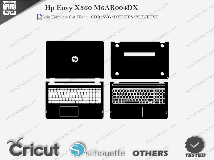 Hp Envy X360 M6AR004DX Skin Template Vector
