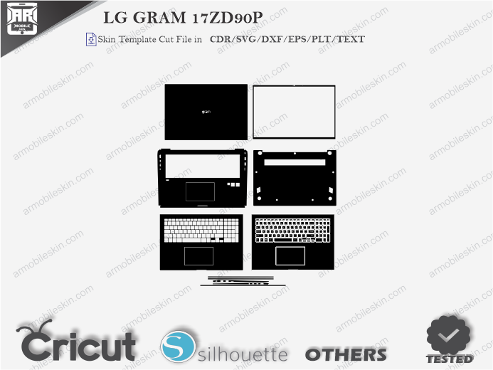 LG GRAM 17ZD90P Skin Template Vector