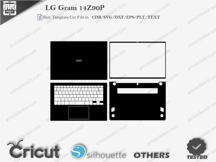 LG Gram 14Z90P Skin Template Vector