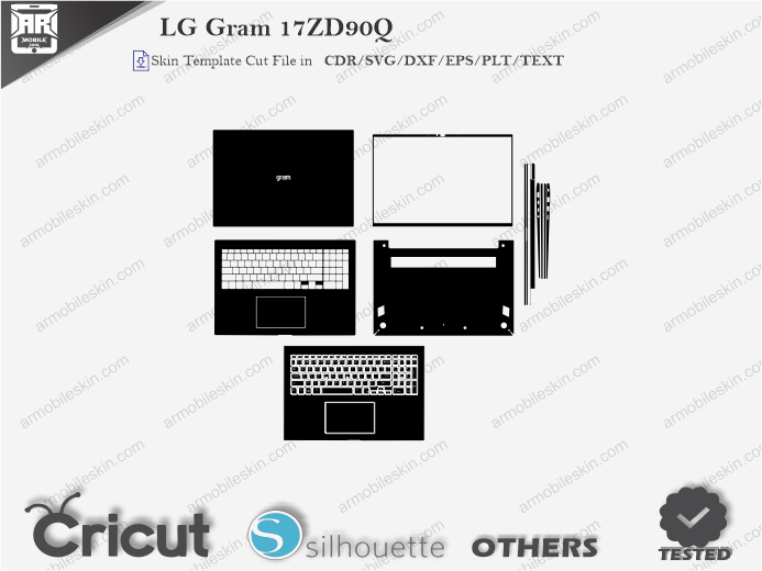 LG Gram 17ZD90Q Skin Template Vector