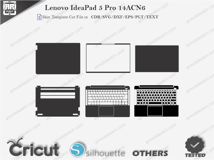 Lenovo IdeaPad 5 Pro 14ACN6 Skin Template Vector
