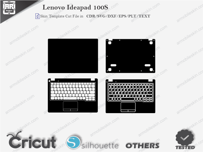 Lenovo Ideapad 100S Skin Template Vector