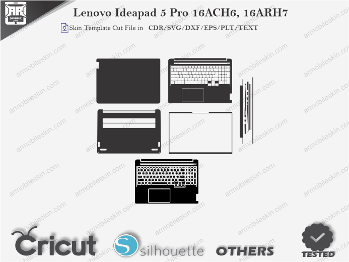 Lenovo Ideapad 5 Pro 16ACH6, 16ARH7 Skin Template Vector