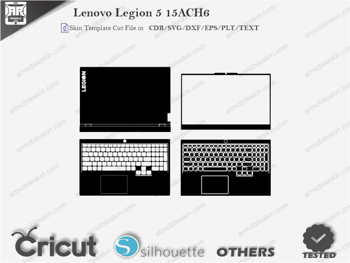 Lenovo Legion 5 15ACH6 Skin Template Vector