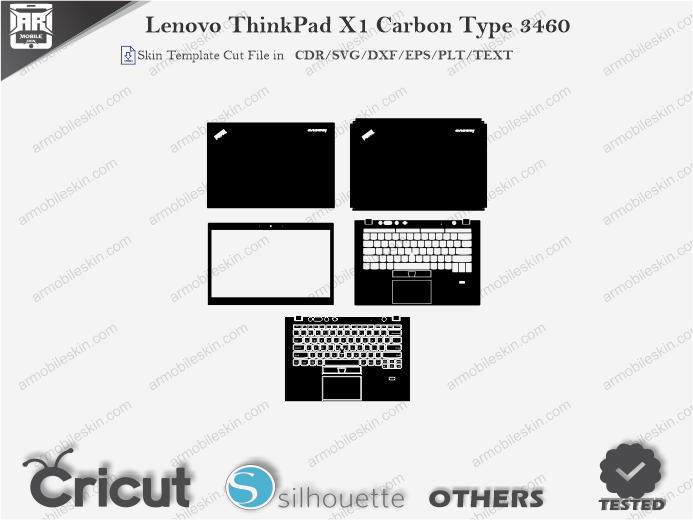Lenovo ThinkPad X1 Carbon Type 3460 Skin Template Vector