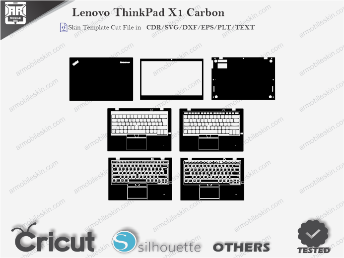 Lenovo ThinkPad X1 Carbon Skin Template Vector
