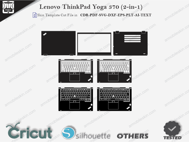 Lenovo ThinkPad Yoga 370 (2 in 1) Skin Template Vector