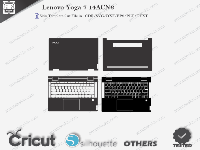 Lenovo Yoga 7 14ACN6 Skin Template Vector