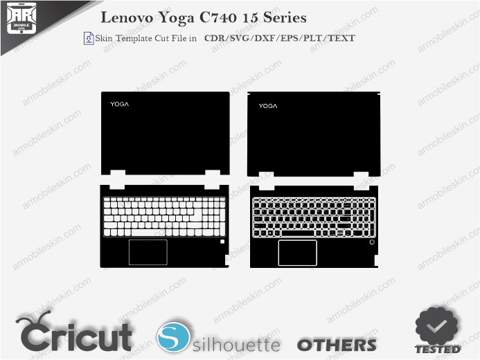 Lenovo Yoga C740 15 Series Skin Template Vector