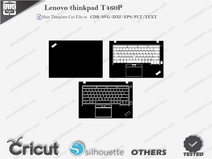 Lenovo thinkpad T460P Skin Template Vector