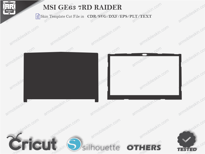 MSI GE63 7RD RAIDER Skin Template Vector