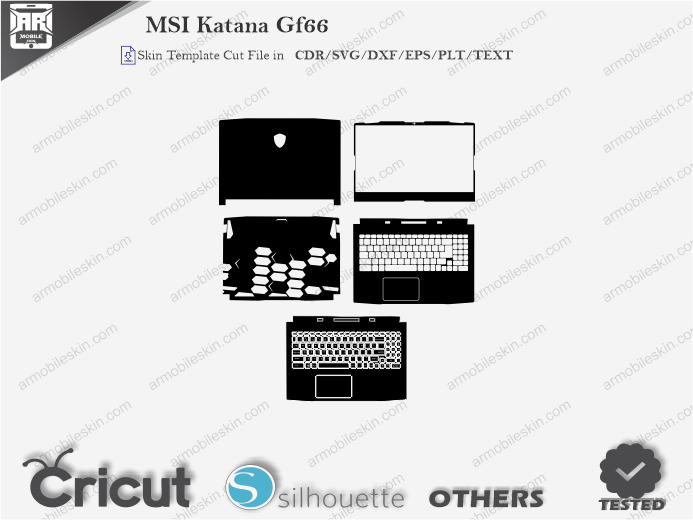 MSI Katana GF66 Skin Template Vector