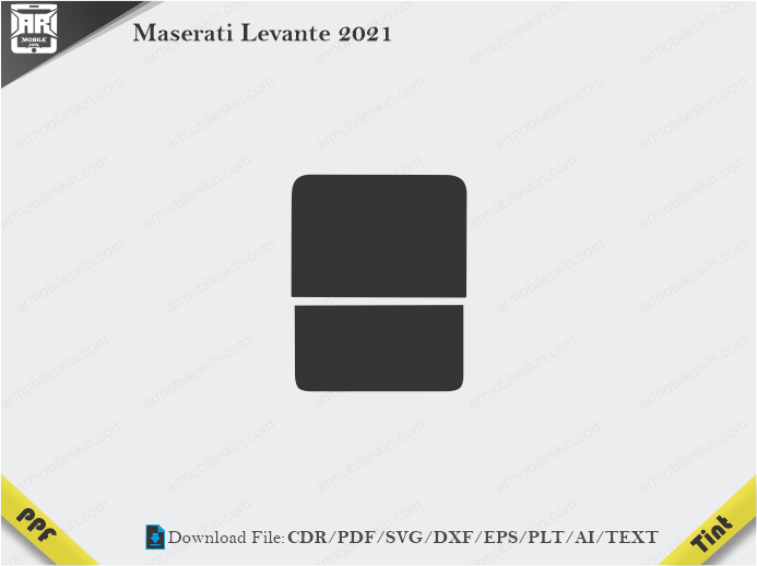 Maserati Levante 2021 Tint Film Cutting Template