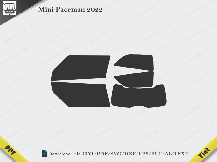 Mini Paceman 2022 Tint Film Cutting Template