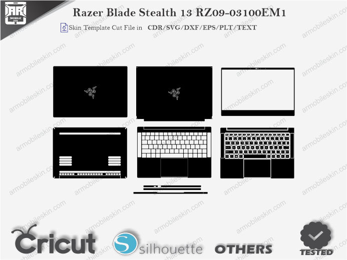 Razer Blade Stealth 13 RZ09-03100EM1 Skin Template Vector