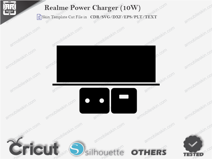 Realme Power Charger (10W) Skin Template Vector