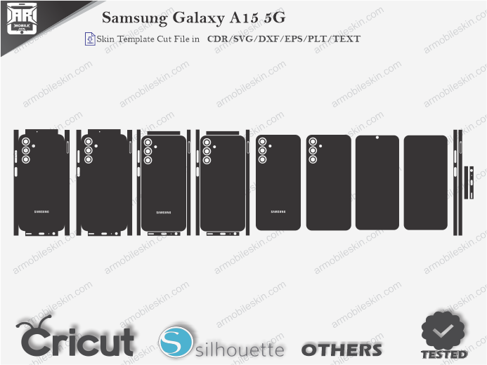 Samsung Galaxy A15 5G Skin Template Vector