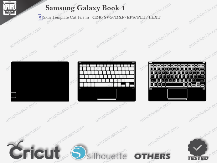 Samsung Galaxy Book 1 Skin Template Vector