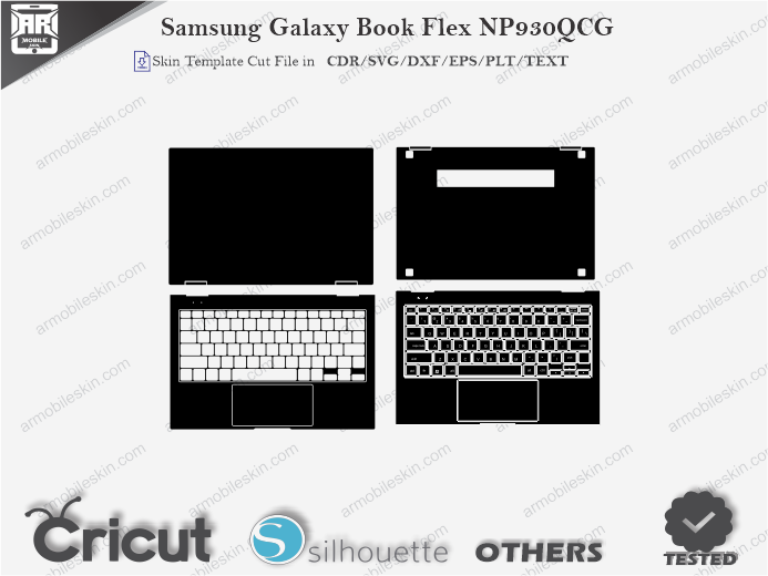 Samsung Galaxy Book Flex NP930QCG Skin Template Vector