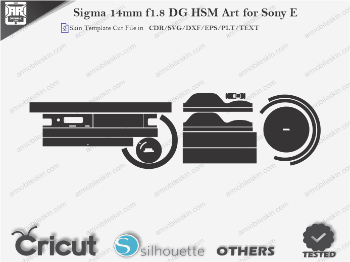Sigma 14mm f1.8 DG HSM Art for Sony E Skin Template Vector
