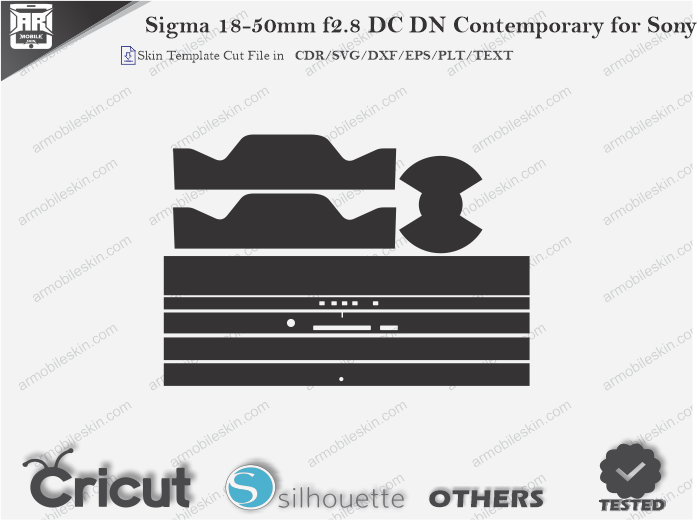 Sigma 18-50mm f2.8 DC DN Contemporary for Sony Skin Template Vector