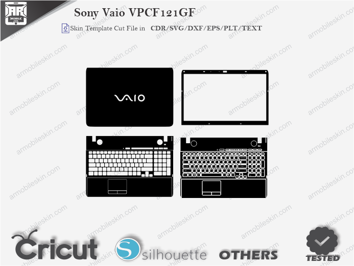 Sony Vaio VPCF121GF Skin Template Vector