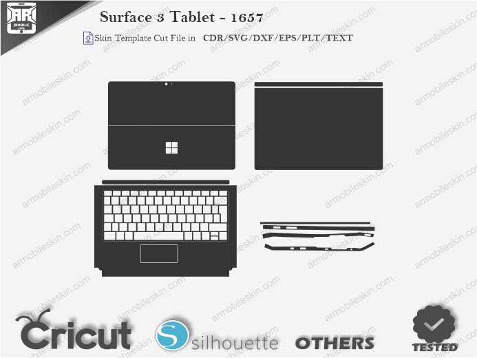 Surface 3 Tablet - 1657 Skin Template Vector