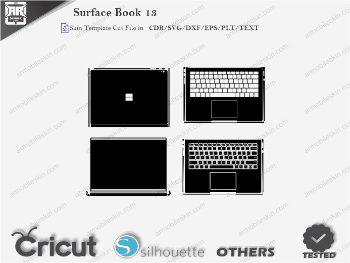 Surface Book 13 Skin Template Vector