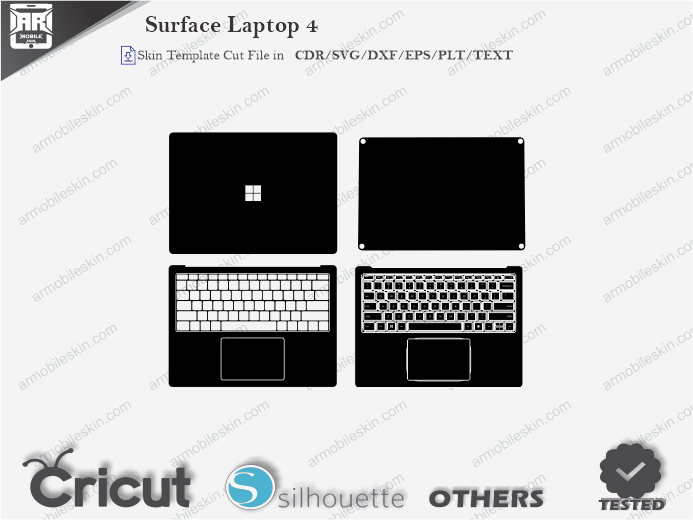 Surface Laptop 4 Skin Template Vector
